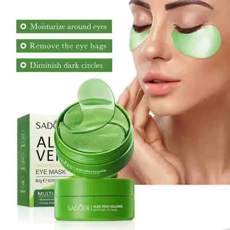 60pcs Aloe Vera Dark Eye Bags Removal Patch